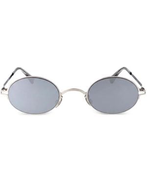 Mykita Round-Frame Mirrored Sunglasses - White