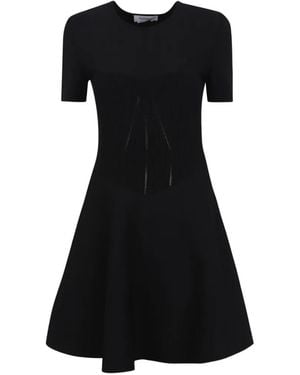 McQueen Ribbed Dress - Black