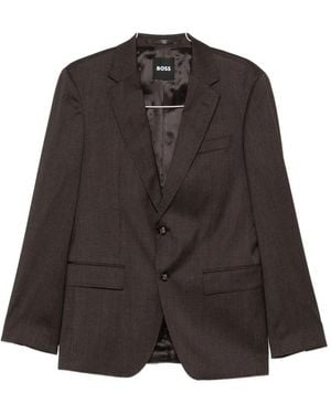 BOSS Micro-Patterned Two-Piece Suit - Brown