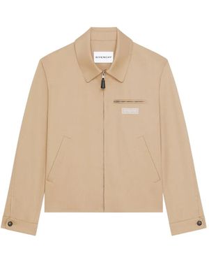 Givenchy Harrington Logo-Patch Jacket - Natural