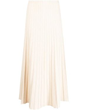 By Malene Birger Falda midi con cintura alta - Blanco