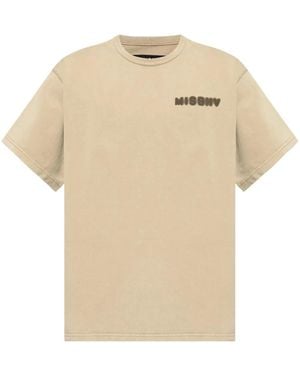 MISBHV Katoenen T-Shirt Met Logoprint - Naturel