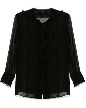 Shiatzy Chen Organza Laced Shirt - Black