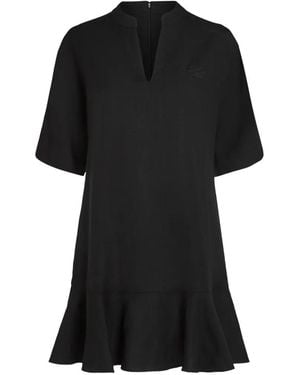 KARL LAGERFELD Ruffled-Hem Shift Dress - Black