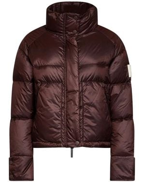 AFTER LABEL Lienz Quilted High-Neck Down Jacket - Brown