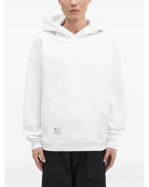 Alpha Industries Logo Hooded Hoodie - White