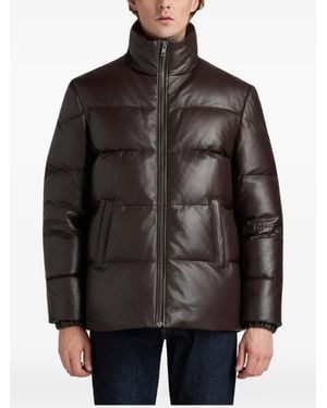 Bally Leather Puffer Jacket - Black
