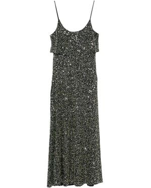 Rabanne Robe Mi-Longue À Sequins - Green