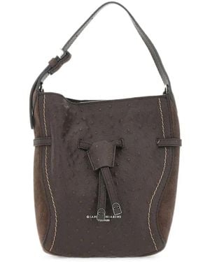 Gianni Chiarini Sienna Ostrich-Effect Tote Bag - Gray