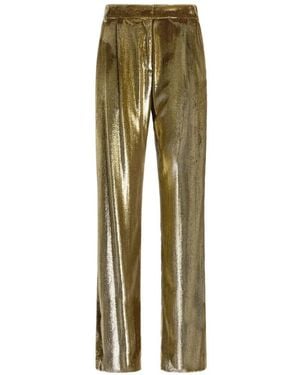 Roberto Cavalli Metallic Trousers - Green