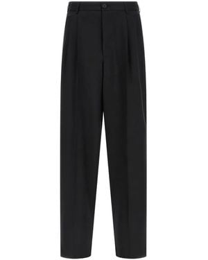 Magliano Double Pleat Straight Trousers - Black