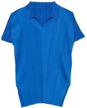 Pleats Please Issey Miyake プリーツ トップ - ブルー