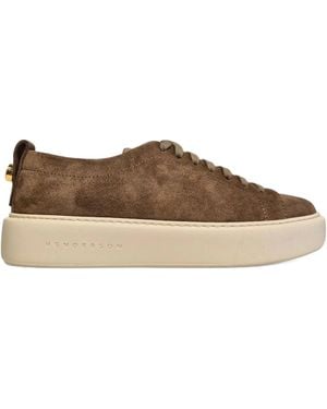 Henderson Suede Platform Trainers - Brown