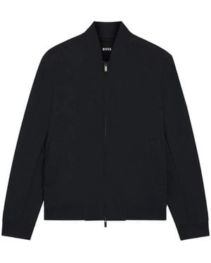 BOSS Zip-Up Bomber Jacket - Blue