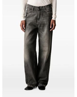 ViCOLO Faded Wide-Leg Jeans - Black
