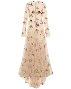 Blumarine Butterfly-Embroidered Maxi Dress - White
