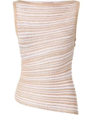 Missoni Stripe Embellished Sleeveless Top - Natural