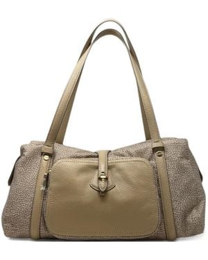 Borbonese Printed Shoulder Bag - Natural