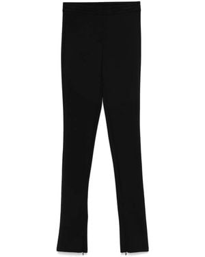 Patrizia Pepe Logo-Plaque Leggings - Black