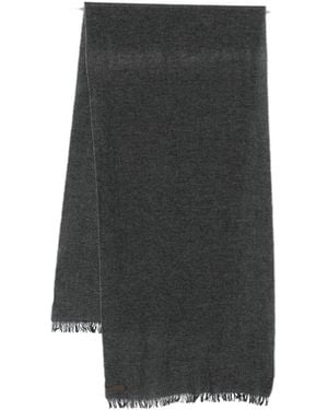 Canali Fringed scarf - Gris
