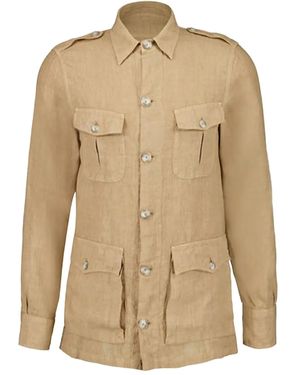 120% Lino Jack Met Zak Met Knoopsluiting - Naturel