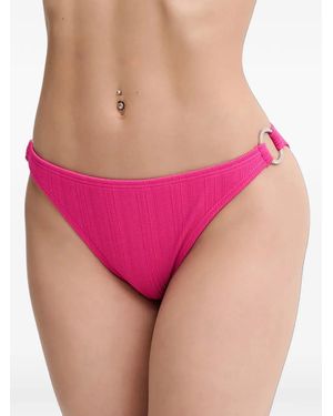 MICHAEL Michael Kors Bas De Bikini À Détails D'Anneaux Côtelés - Pink