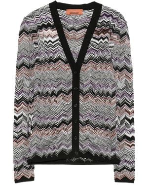 Missoni シェブロンニット カーディガン - グレー