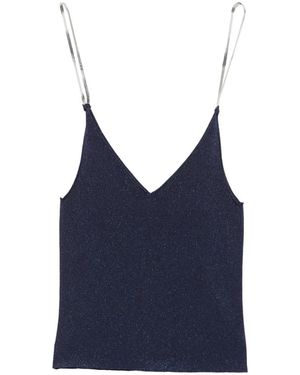 Circus Hotel V-Neck Top - Blue