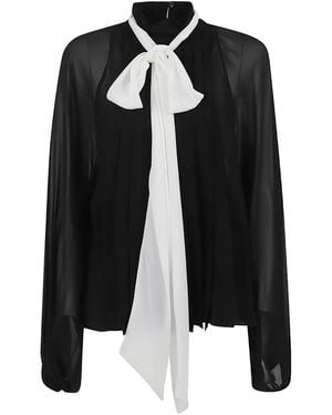 Giambattista Valli プリーツ ブラウス - ブラック