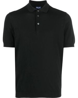 Drumohr Short-Sleeve Polo Shirt - Black