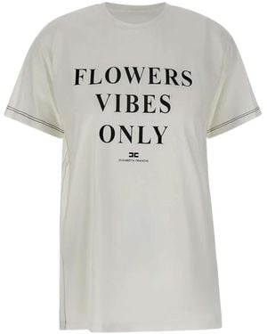 Elisabetta Franchi Cotton T-Shirt - White