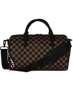 Sprayground Check-Pattern Duffle Bag - Black