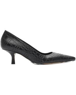 Burberry Karierte Dame Pumps Mit Spitzer Kappe 55Mm - Schwarz
