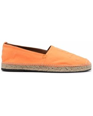 Philipp Plein Leren Espadrilles - Oranje