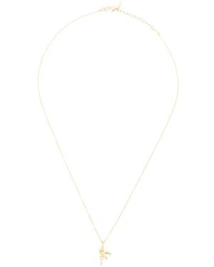 Missoma Mini Curly Molten Initial Necklace - White