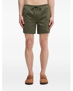 Filling Pieces Logo-Embroidered Drawstring Swim Shorts - Green
