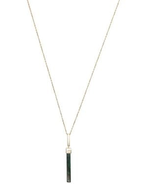 Mateo Onyx Bar Pendant Necklace - Metallic