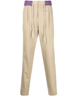 Palm Angels Side-Stripe Trousers - Natural