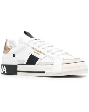 【関税負担なし】DOLCE&GABBANA カスタム 2.Zero スニーカー Dolce & Gabbana 2.Zero Custom Leather Sneakers | Black