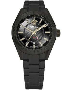Versace Montre V-Code Cet 42 Mm - Noir