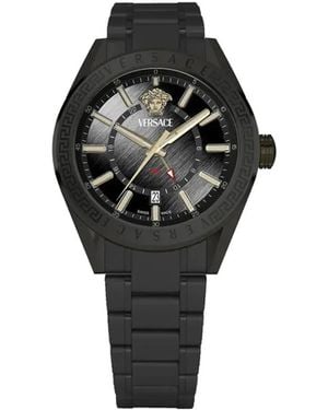 Versace V-Code Gmt 42Mm - Schwarz