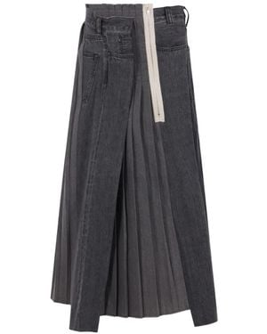 Kuro Remake Mark Vi Denim Skirt - Grey