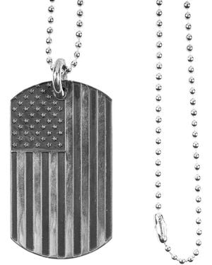 Chrome Hearts X Richard Stark American Flag Tag Necklace - Grey