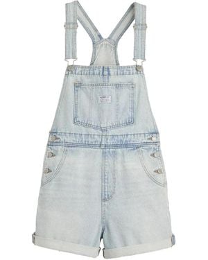 Levi's Silvertab Front-Pocket Denim Short Overalls - Blue