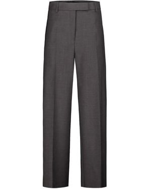 DR. HOPE Pressed-Crease Wool Trousers - Grey