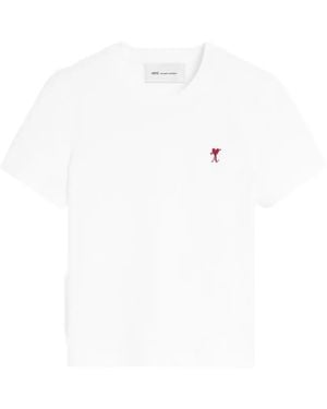 Ami Paris Cotton T-Shirt - White