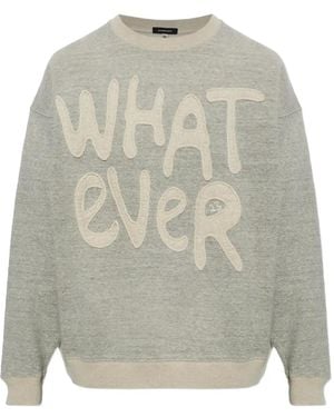 R13 Applique Crew-Neck Sweatshirt - White