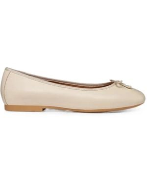 Geox New Palmaria Bow-Detail Ballet Flats - Natural