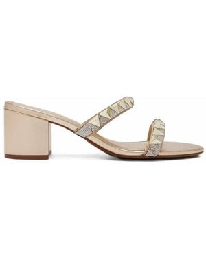SCHUTZ SHOES Crystal-Embellished Studded Sandals - Natural