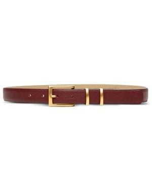 Poche Paris Leather Belt - White